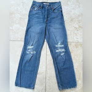 Levi's Straight Leg Jeans with Distressed Details